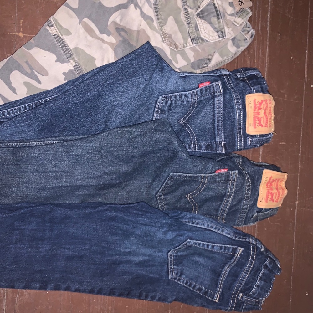Lot of 4 new boys jeans/camo pants